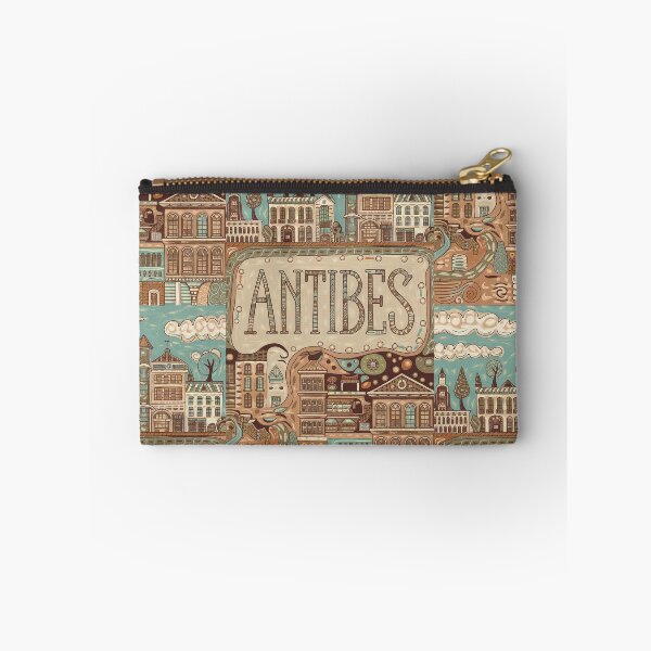 Item preview, Antibes City of France Whimsical Retro Doodle Art designed and sold by Witty Shirts.