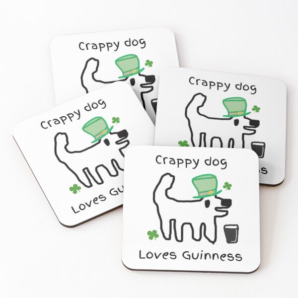 Item preview, Crappy dog loves Guinness - crappy dog, what's the craic? designed and sold by TheRubberOnion.