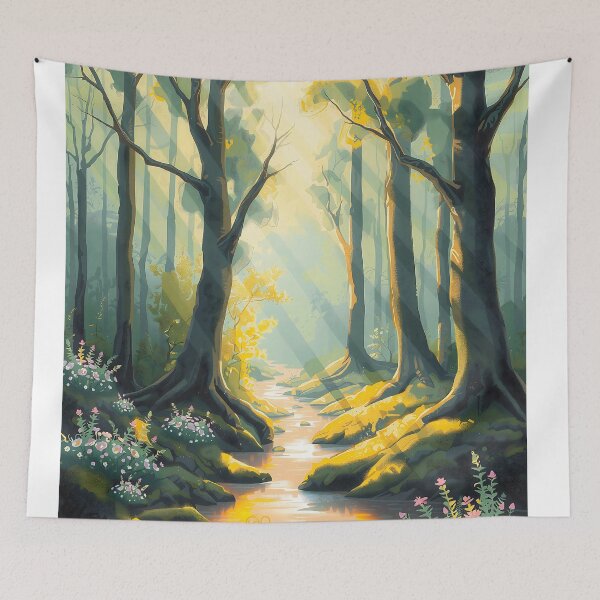 Item preview, Sunlit Tranquility Through Verdant Paths designed and sold by PanoramaPrints.