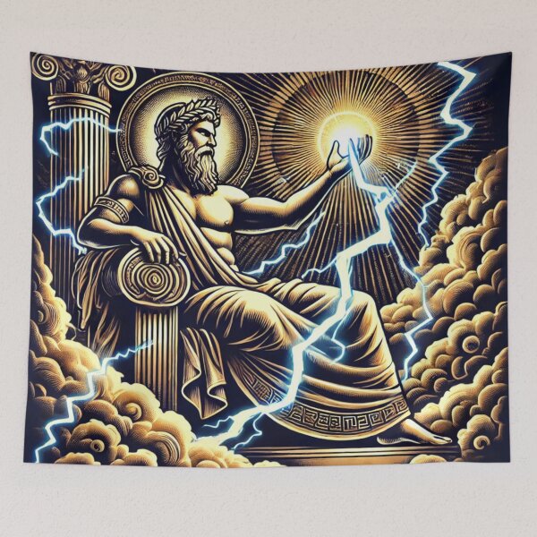 Item preview, Zeus Unleashing the Lightning designed and sold by Adellisa.