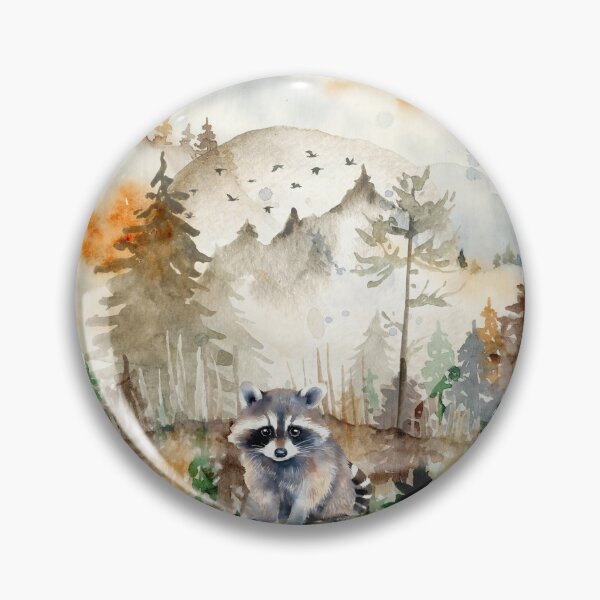 Item preview, Forest Animals, Cute Animal Nature Aesthetic, Raccoon  designed and sold by Cuteanimalgifts.