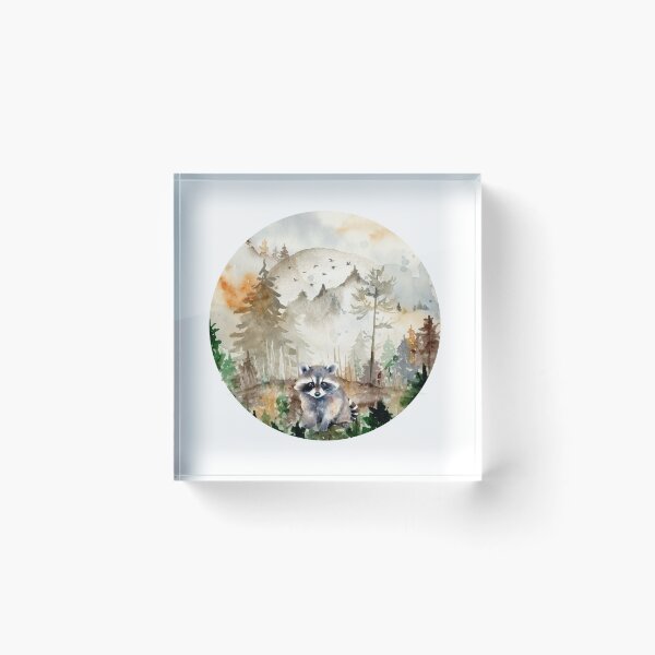 Item preview, Forest Animals, Cute Animal Nature Aesthetic, Raccoon  designed and sold by Cuteanimalgifts.