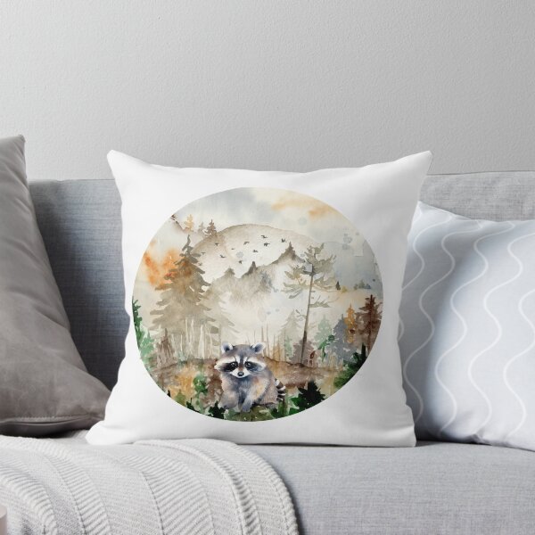 Item preview, Forest Animals, Cute Animal Nature Aesthetic, Raccoon  designed and sold by Cuteanimalgifts.