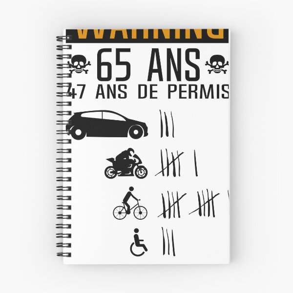 Item preview, 65 years old birthday driving license accident knocks down ecatombre humor warning account bar prison designed and sold by Achille3777.