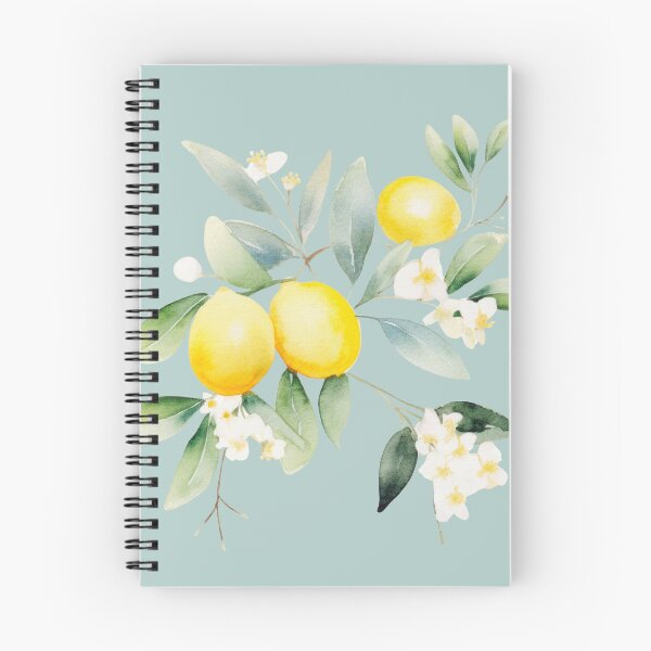 Item preview, Watercolor lemons and lemon tree flowers and leaves cutout designed and sold by EmeraldeaArt.