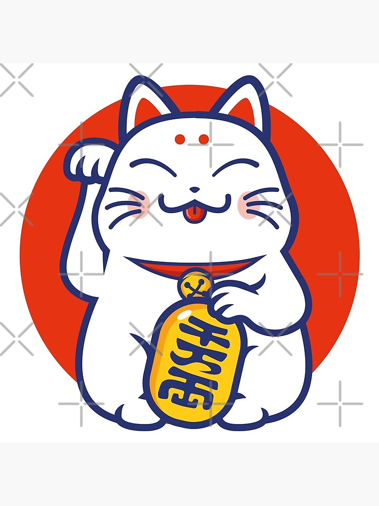 Discover Lucky cat - Maneki-neko Premium Matte Vertical Poster