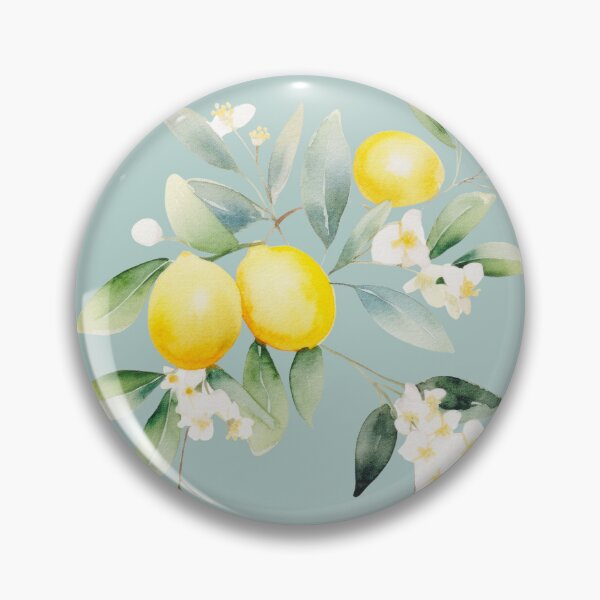 Item preview, Watercolor lemons and lemon tree flowers and leaves cutout designed and sold by EmeraldeaArt.