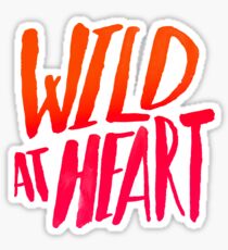 Wild At Heart - Typography Flame Ombre Sticker