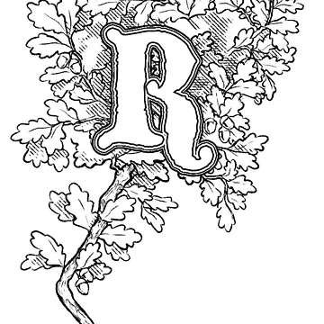 Artwork thumbnail, Oaken R Dropped Cap by Rymdunge Art