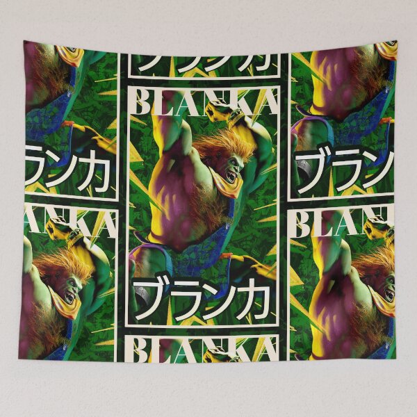 Item preview, Blanka Arcade Retro Street Fighter Gaming Art designed and sold by Back2Collage.