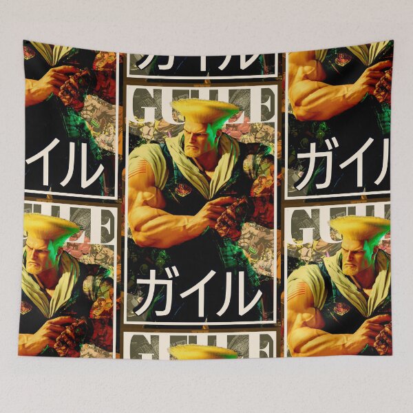 Item preview, Guile Arcade Retro Street Fighter Gaming Art designed and sold by Back2Collage.