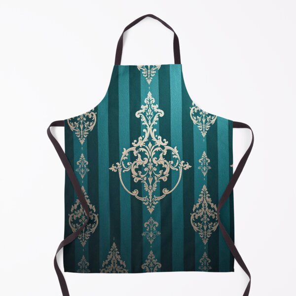 Item preview, Teal Striped Beige Ombre Damask designed and sold by DesignsByPrnces.
