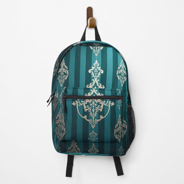 Item preview, Teal Striped Beige Ombre Damask designed and sold by DesignsByPrnces.