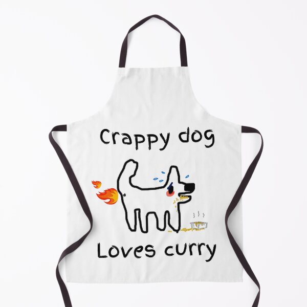 Item preview, Crappy dog loves curry... yummy, hot and spicy!! designed and sold by TheRubberOnion.