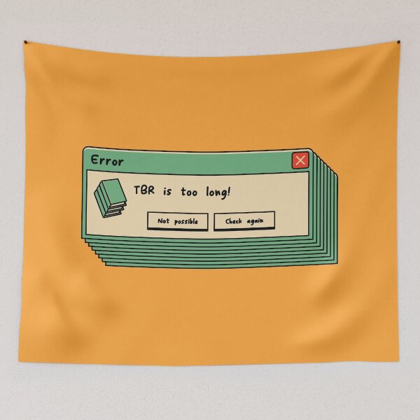 Item preview, Error, TBR is Too Long Illustrated Bookish Type  designed and sold by Magyarmelcsi Illustration.