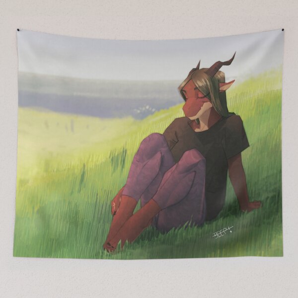 Item preview, Touch Grass - Anthro Dragoness Illustration designed and sold by Beep-Art.