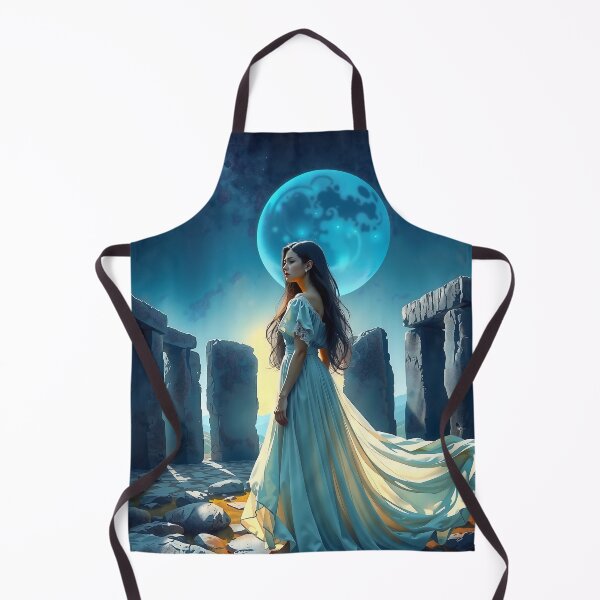 Item preview, Enchanted Woman Under Indigo Moonlight designed and sold by PanoramaPrints.
