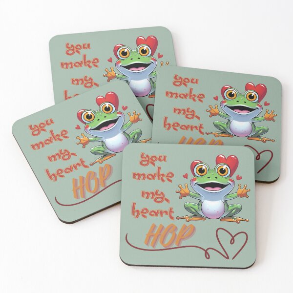Item preview, Frog Valentine You Make My Heart Hop designed and sold by KateLeap.