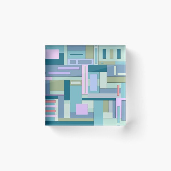 Item preview, Modern Rectangle Geometry Stack Pattern Design designed and sold by Studio of Shapes and Spectrum.