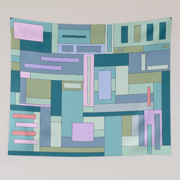 Item preview, Modern Rectangle Geometry Stack Pattern Design designed and sold by Studio of Shapes and Spectrum.