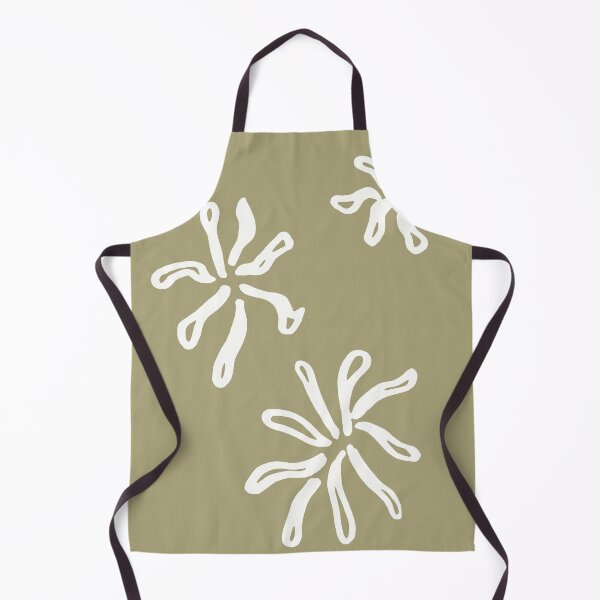 Item preview, Abstract mum flowers on sage green designed and sold by by-jwp.