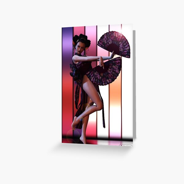 Japanese Girl Greeting Card