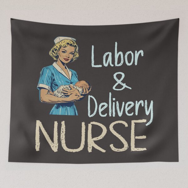 Item preview, vintage Labor and delivery nurse designed and sold by Colorfulman.