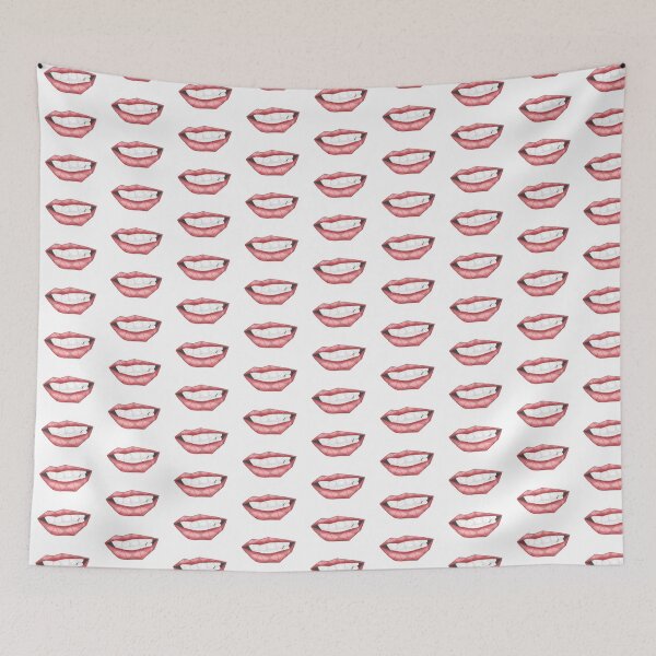 Item preview, trangle red lips with teeth designed and sold by BlissMarket.