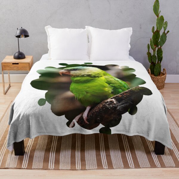 Item preview, Cute green parrot inside a splash designed and sold by trucomanx.