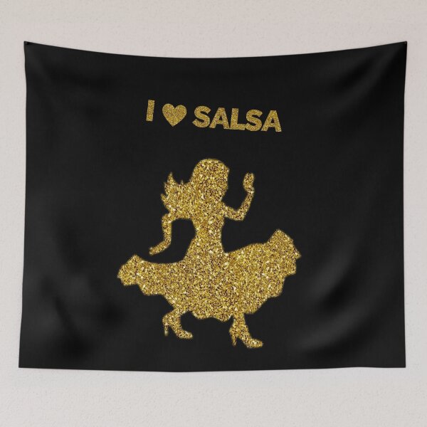 Item preview, I love Salsa (Gold Glitter Edition) designed and sold by asanaworld.