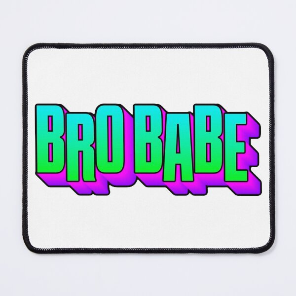 Item preview, Bro Babe funny word art sticker design designed and sold by SpookyTatBabe.