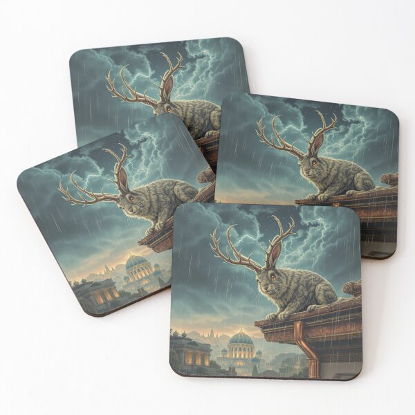 Item preview, Rooftop Jackalope designed and sold by HabitableMoons.