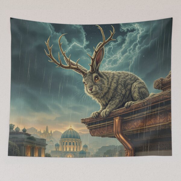 Item preview, Rooftop Jackalope designed and sold by HabitableMoons.