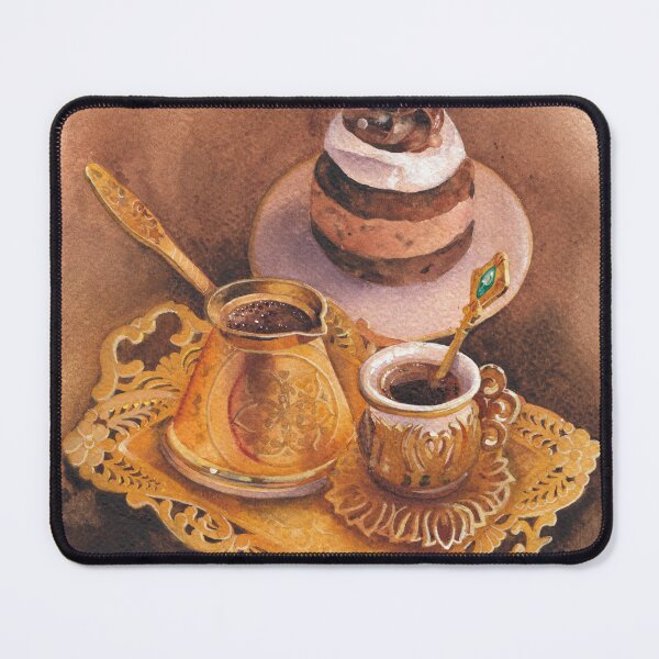 Item preview, Homemade watercolor coffee and a cake. designed and sold by Ekaterina Glazkova.