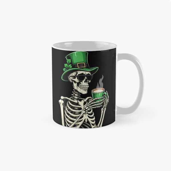 Item preview, Skeleton Leprechaun whit coffee designed and sold by jkrphoto.