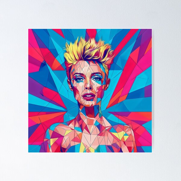 Item preview, Vivid 80's Retro style female portrait. designed and sold by Shoot-The-Moon.