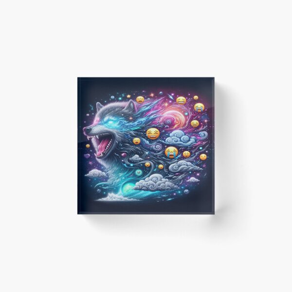 Item preview, Half Wolf, Half Crying Emoji Storm Falcon-Frequency Drop-Amalgamation Reloaded designed and sold by Imaginarium of Chaos falcon88 .