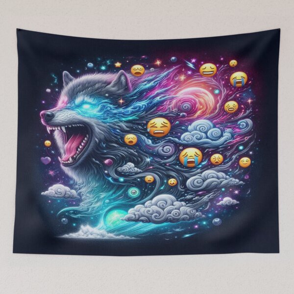 Item preview, Half Wolf, Half Crying Emoji Storm Falcon-Frequency Drop-Amalgamation Reloaded designed and sold by Imaginarium of Chaos falcon88 .