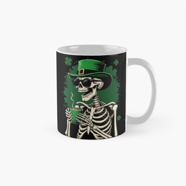 Item preview, Skeleton Leprechaun whit coffee designed and sold by jkrphoto.