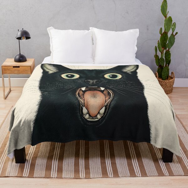 Item preview, Funny Shocked Black Cat Minimalistic Animal Illustration designed and sold by PurrGreen.
