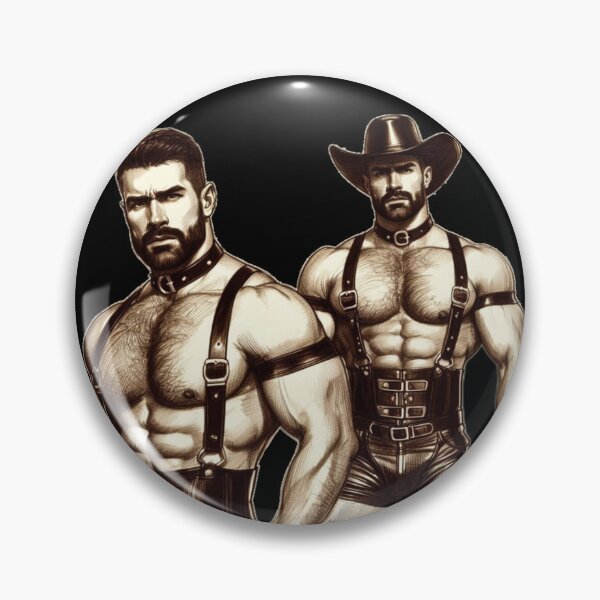 Item preview, Vintage Gay San Francisco Leather Cowboy Leder Pride Maverick Graphic Design designed and sold by ItsAKinkThing.
