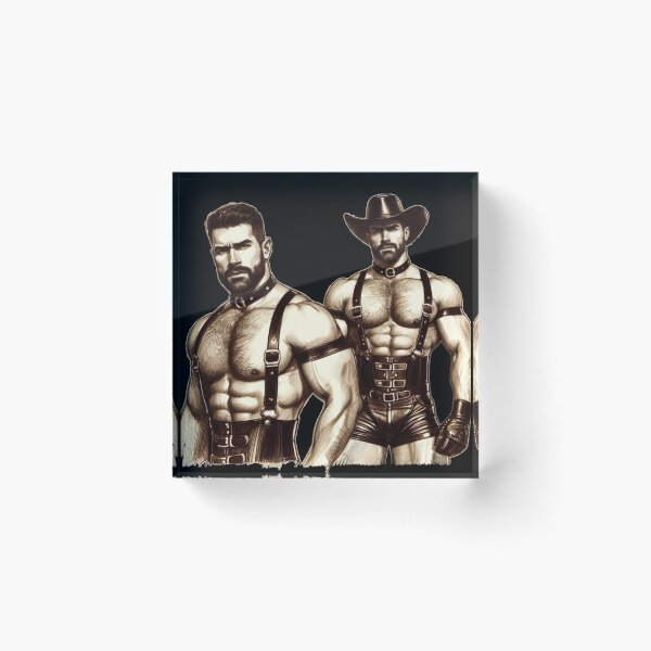 Item preview, Vintage Gay San Francisco Leather Cowboy Leder Pride Maverick Graphic Design designed and sold by ItsAKinkThing.