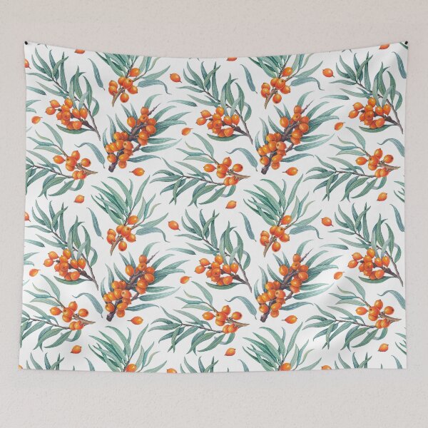 Item preview, sea buckthorn pattern designed and sold by ProkofievaArt.
