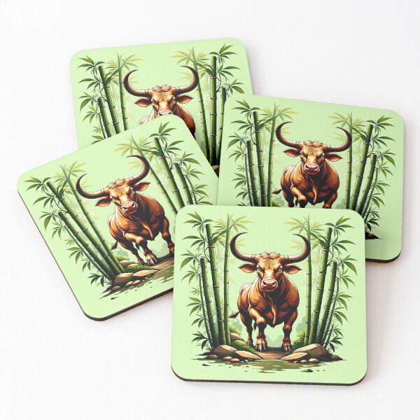 Item preview, Majestic Ox Standing Strong in Bamboo Forest designed and sold by Itsheartshop.