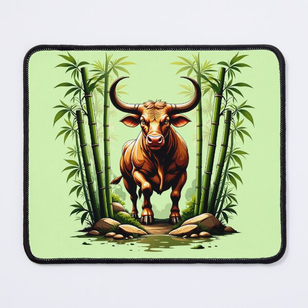 Item preview, Majestic Ox Standing Strong in Bamboo Forest designed and sold by Itsheartshop.