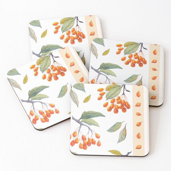 Item preview, sea buckthorn pattern designed and sold by ProkofievaArt.