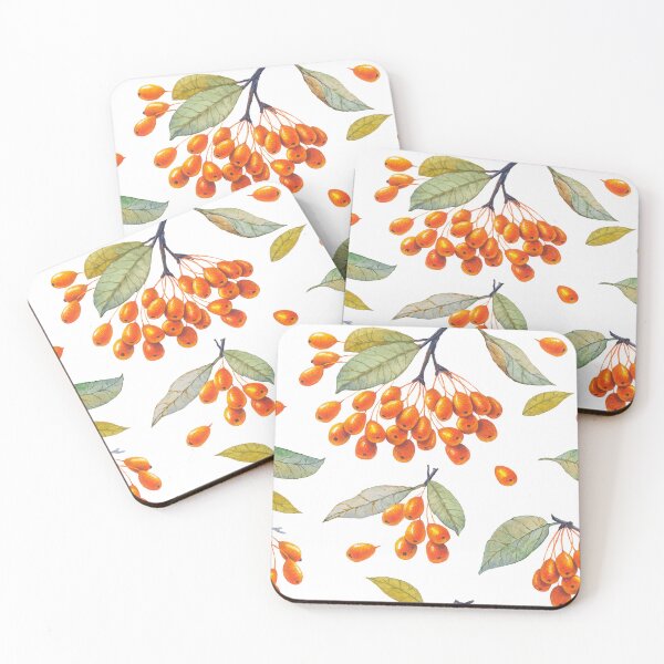 Item preview, sea buckthorn pattern designed and sold by ProkofievaArt.