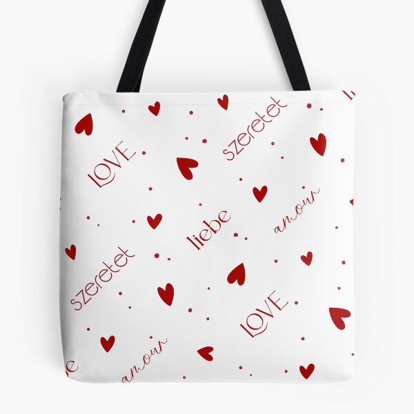 Item preview, Multilingual Love Hearts seamless pattern designed and sold by milyblooms.