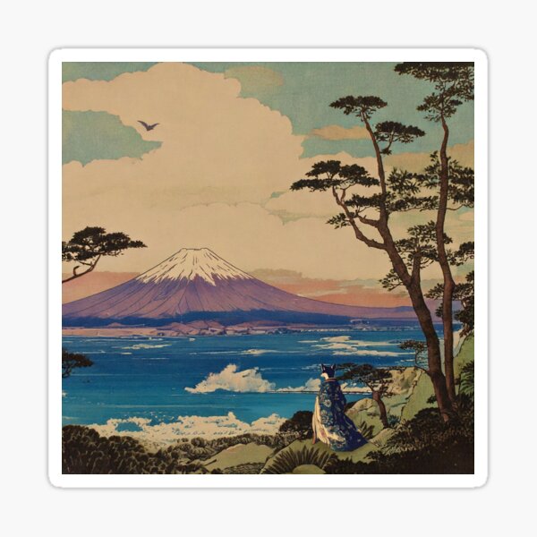 Item preview, Fox’s Journey: A Ukiyo-e Inspired View of Mount Fuji designed and sold by Utagawa-tsumugi.
