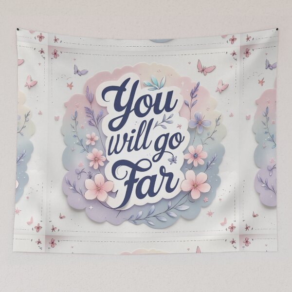 Item preview, You will go far! Motivational illustration designed and sold by Vintage Designs +.